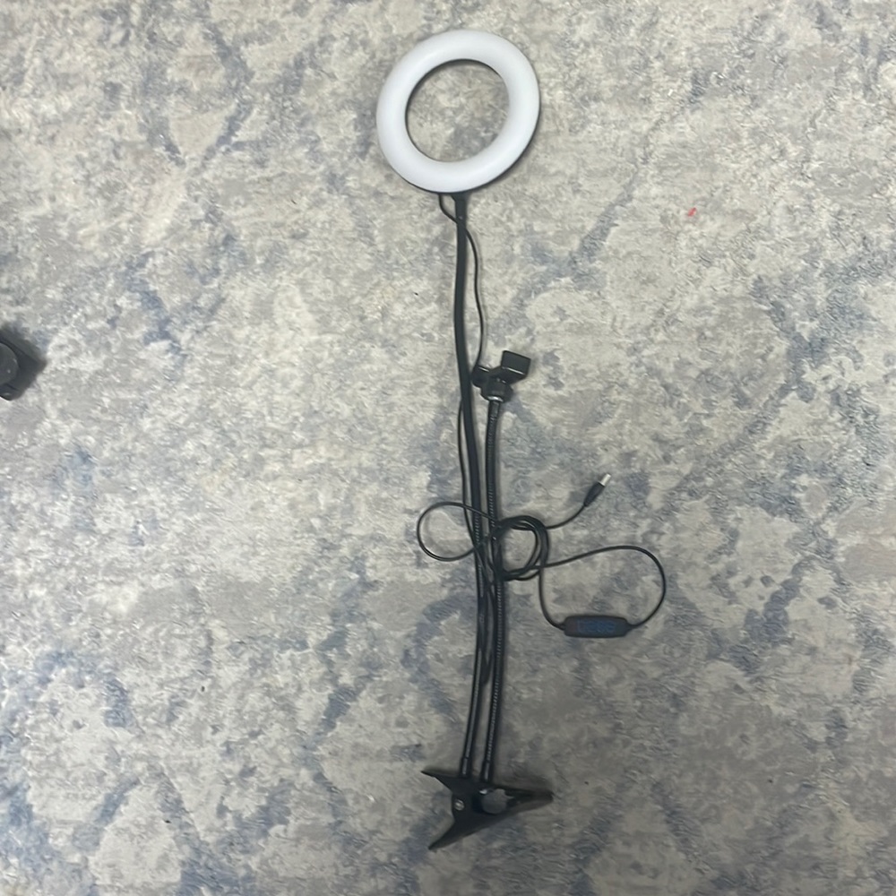 Large ring light and front camera light